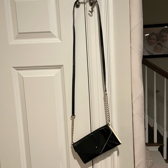 Kate Spade Black Patent Evening Envelope Bag - Picture 9 of 10